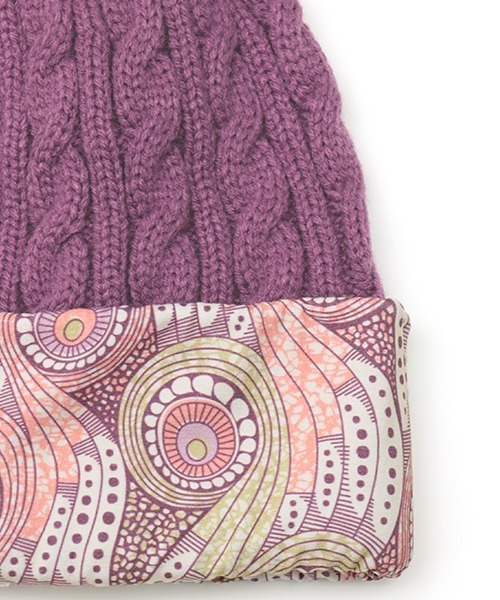 チチカカ（チチカカ）の「アフリカンニットキャップ（ニットキャップ/ビーニー・レディース・チャコールグレー/パープル/カーキ・FREE）」の6枚目の写真