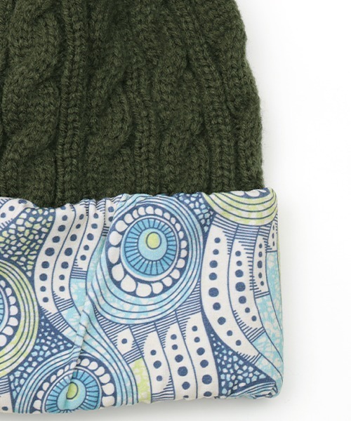 チチカカ（チチカカ）の「アフリカンニットキャップ（ニットキャップ/ビーニー・レディース・チャコールグレー/パープル/カーキ・FREE）」の5枚目の写真