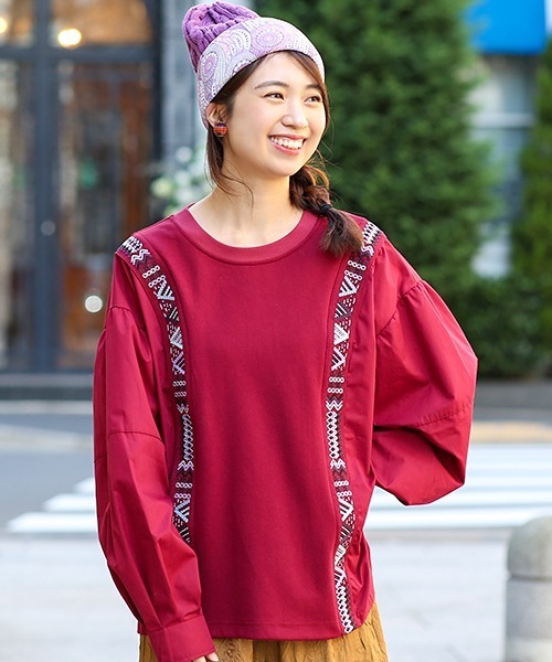 チチカカ（チチカカ）の「アフリカンニットキャップ（ニットキャップ/ビーニー・レディース・チャコールグレー/パープル/カーキ・FREE）」の13枚目の写真