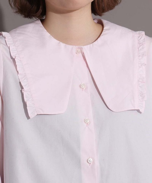 I am I in fact...(アイアムアイインファクト)の「Rabbit フリルカラー ブラウス(シャツ/ブラウス・レディース・ホワイト/ブラック/ピンク・FREE)」の15枚目の写真