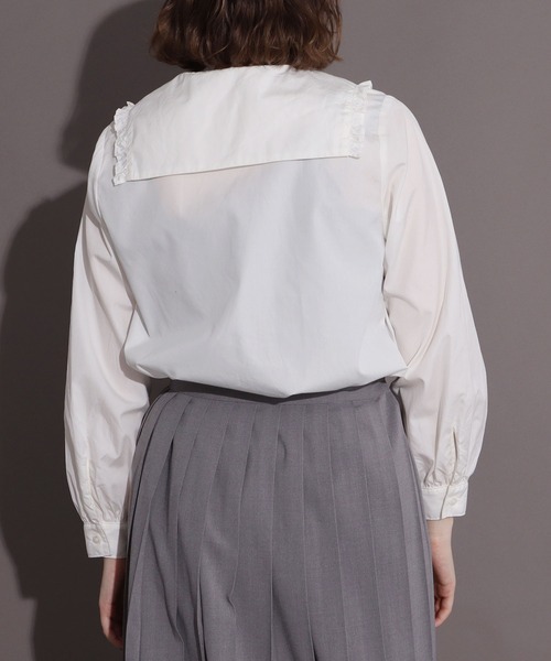 I am I in fact...(アイアムアイインファクト)の「Rabbit フリルカラー ブラウス(シャツ/ブラウス・レディース・ホワイト/ブラック/ピンク・FREE)」の4枚目の写真