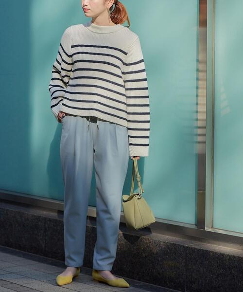 green label relaxing(グリーンレーベルリラクシング)の「オルマイパンツ ウラキモウ テーパード -マシーンウォッシャブル・ストレッチ・防シワ・帯電防止-(その他パンツ・レディース・ホワイト/ブラック/パープル/その他1/コバルトブルー/ピンク/ライトグレー・44/40/38/42/36/34)」の9枚目の写真