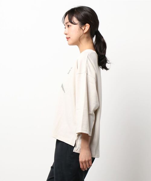 Samansa Mos2 blue(サマンサモスモスブルー)の「アニマルプリントTシャツ(Tシャツ/カットソー・レディース・グレー/オフホワイト/チャコール・フリ-)」の6枚目の写真