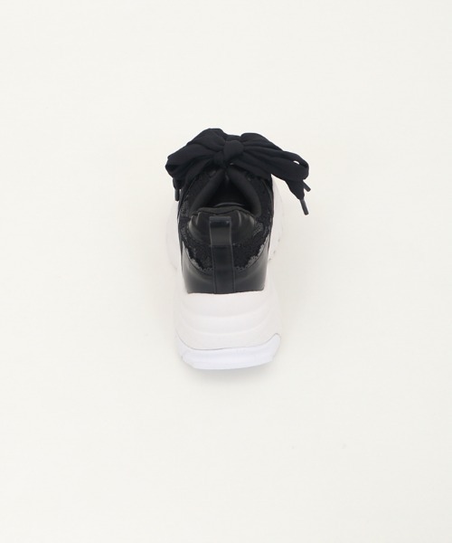 axes femme（アクシーズファム）の「レース使いダッドスニーカー（スニーカー・レディース・ブラック/ベージュ・MEDIUM/LARGE）」の14枚目の写真