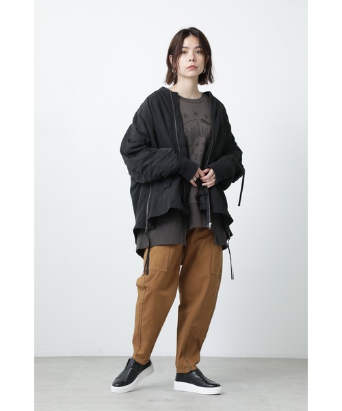 GENE HEAVENS(ジーンヘブンズ)の「(GENE HEAVENS)ORDINALY FEDERATION x GENE HEAVENS MA1ジャケット(MA-1・レディース・カーキ/ブラック・ONE SIZE)」の3枚目の写真