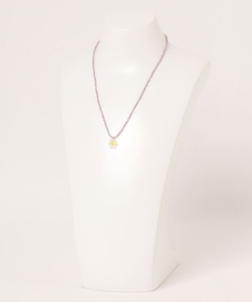 WHO'S WHO gallery（フーズフーギャラリー）の「フラワービーズネックレス（ネックレス・レディース・パープル・FREE）」の10枚目の写真