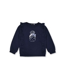 BeBe（ベベ）の「BeBe/GIRLプリントサイドフリル長袖トレーナー(90~140cm)（スウェット）」