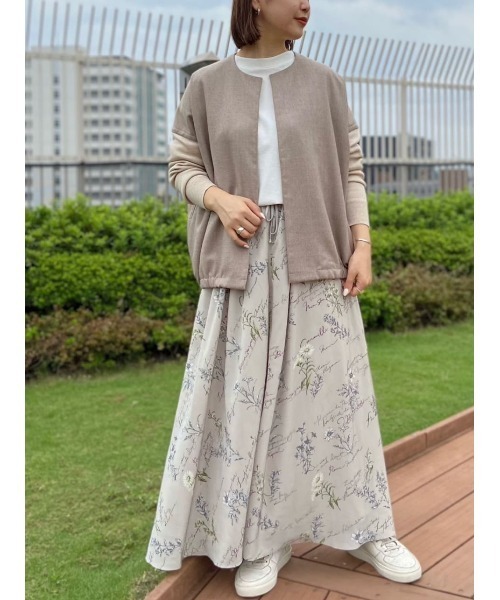 BEARDSLEY(ビアズリー)の「花プリントサルエルパンツ(その他パンツ・レディース・ブラック/ベージュ・FREE)」の14枚目の写真