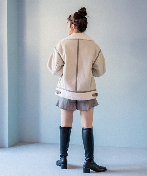 OLIVE des OLIVE(オリーブデオリーブ)の「【WEB限定】ムートンライダース(ムートンコート・レディース・ベージュ/アイボリー・FREE)」の13枚目の写真