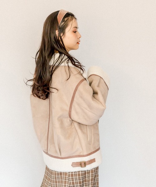 OLIVE des OLIVE(オリーブデオリーブ)の「【WEB限定】ムートンライダース(ムートンコート・レディース・ベージュ/アイボリー・FREE)」の9枚目の写真