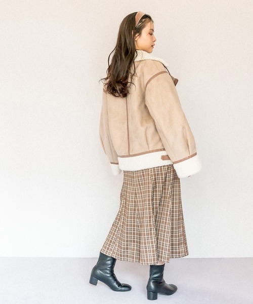 OLIVE des OLIVE(オリーブデオリーブ)の「【WEB限定】ムートンライダース(ムートンコート・レディース・ベージュ/アイボリー・FREE)」の16枚目の写真