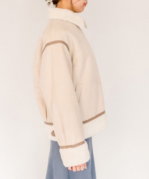 OLIVE des OLIVE(オリーブデオリーブ)の「【WEB限定】ムートンライダース(ムートンコート・レディース・ベージュ/アイボリー・FREE)」の14枚目の写真