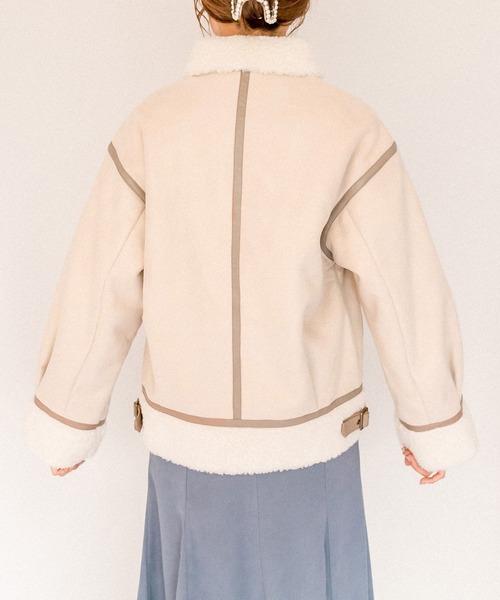 OLIVE des OLIVE(オリーブデオリーブ)の「【WEB限定】ムートンライダース(ムートンコート・レディース・ベージュ/アイボリー・FREE)」の12枚目の写真
