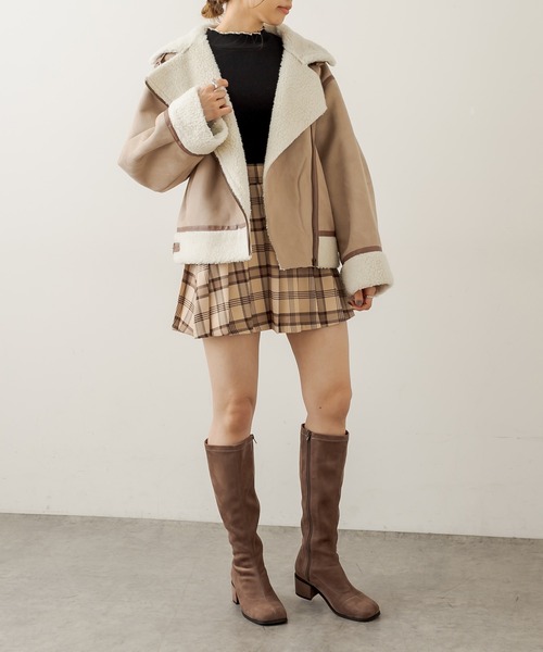 OLIVE des OLIVE(オリーブデオリーブ)の「【WEB限定】ムートンライダース(ムートンコート・レディース・ベージュ/アイボリー・FREE)」の5枚目の写真