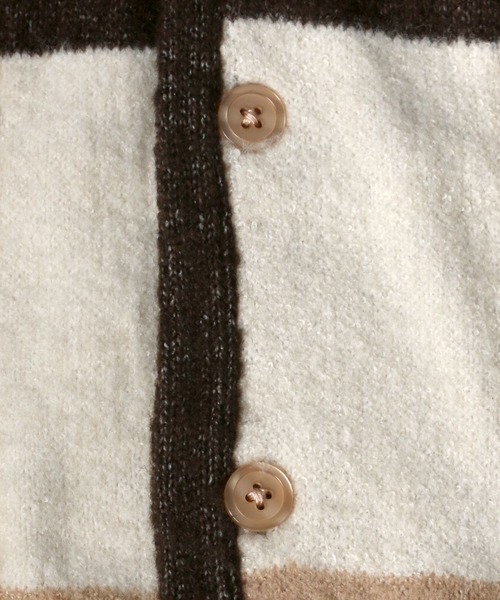 ANPAS（アンパス）の「Paisley Plaid Jacquard Knit Cardigan/ペイズリー チェック ジャガード ニットルーズカーディガン（カーディガン/ボレロ・メンズ・ブラック/ブラウン/グレイッシュブルー/キナリ・LL/M/L）」の22枚目の写真