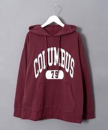 280g T/C 裏毛 カレッジプリントプルオーバーパーカー