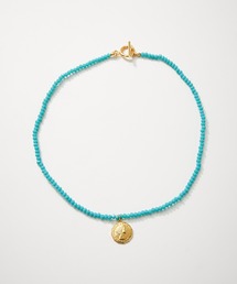 【LES BIJOUX】カラービーズコインネックレス