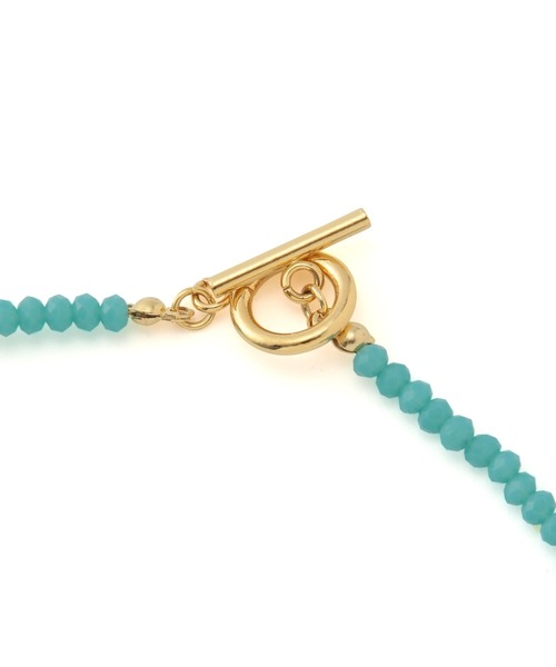 ADAM ET ROPE'(アダムエロペ)の「【LES BIJOUX】カラービーズコインネックレス(ネックレス・レディース・ターコイズブルー・FREE)」の5枚目の写真