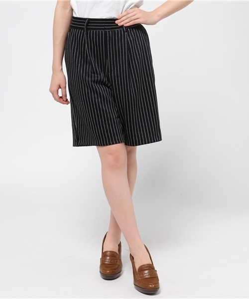 CIAOPANIC（チャオパニック）の「【Ciaopanic】ストライプハーフパンツ（その他パンツ・レディース・オフホワイト/ベージュ/レッド・FREE）」の2枚目の写真