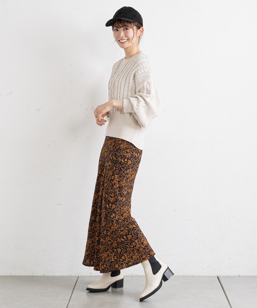 prose verse(プロズヴェール)の「レトロフラワーマーメイドスカート(スカート・レディース・ネイビー/レッド・MEDIUM)」の13枚目の写真