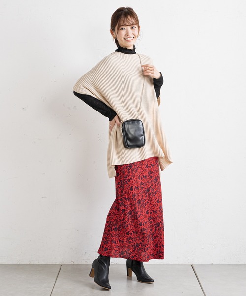 prose verse(プロズヴェール)の「レトロフラワーマーメイドスカート(スカート・レディース・ネイビー/レッド・MEDIUM)」の15枚目の写真