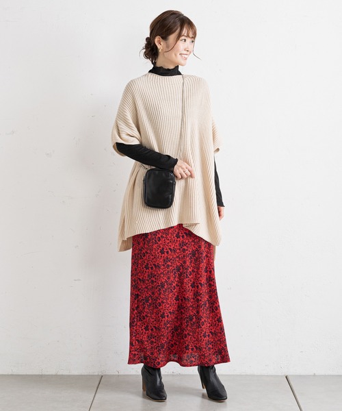 prose verse(プロズヴェール)の「レトロフラワーマーメイドスカート(スカート・レディース・ネイビー/レッド・MEDIUM)」の22枚目の写真