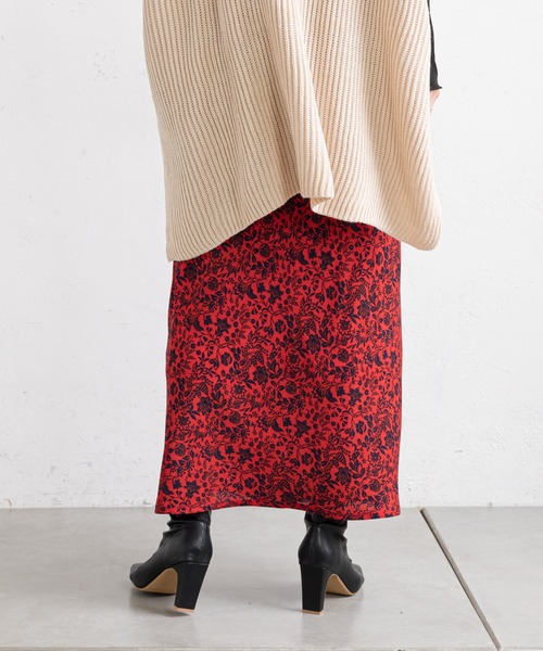 prose verse(プロズヴェール)の「レトロフラワーマーメイドスカート(スカート・レディース・ネイビー/レッド・MEDIUM)」の19枚目の写真