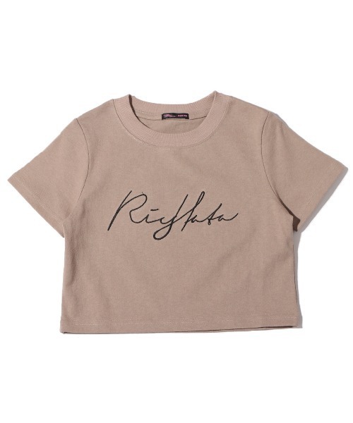 atmos pink(アトモスピンク)の「RIEHATA × atmos pink ロゴ刺繍 クロップド Tee / アトモスピンク リエハタ × アトモスピンク ロゴシシュウ クロップド ティー 【SP】(Tシャツ/カットソー・レディース・ベージュ/ホワイト/イエロー/ブラック・M/S/L)」の15枚目の写真