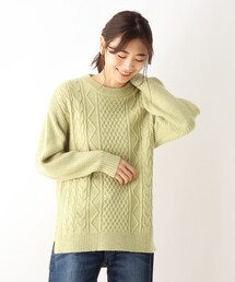 SHOO・LA・RUE | 【五明祐子さん着用商品】洗濯機で洗えるざっくりもちもちケーブルニット(ニット/セーター)