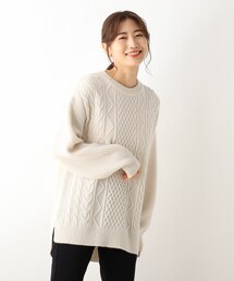 SHOO・LA・RUE | 【五明祐子さん着用商品】洗濯機で洗えるざっくりもちもちケーブルニット(ニット/セーター)