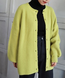 moment+ | 【2021A/W New Arrival】7G モヘヤタッチクルーネックもちもちルーズカーデ(カーディガン/ボレロ)