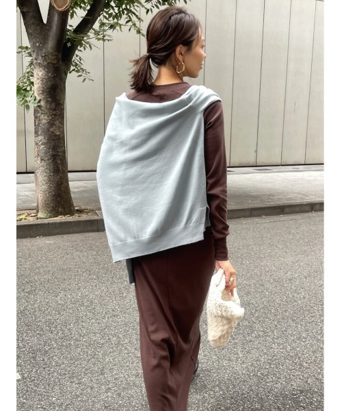 ulu（ウル）の「Rib tight long dress（ワンピース・レディース・ブラウン・FREE）」の2枚目の写真