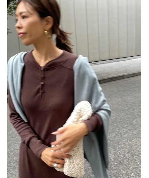 ulu（ウル）の「Rib tight long dress（ワンピース・レディース・ブラウン・FREE）」の8枚目の写真