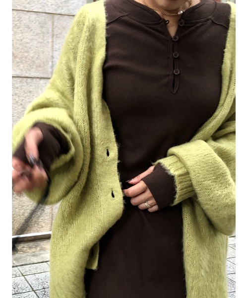 ulu（ウル）の「Rib tight long dress（ワンピース・レディース・ブラウン・FREE）」の15枚目の写真