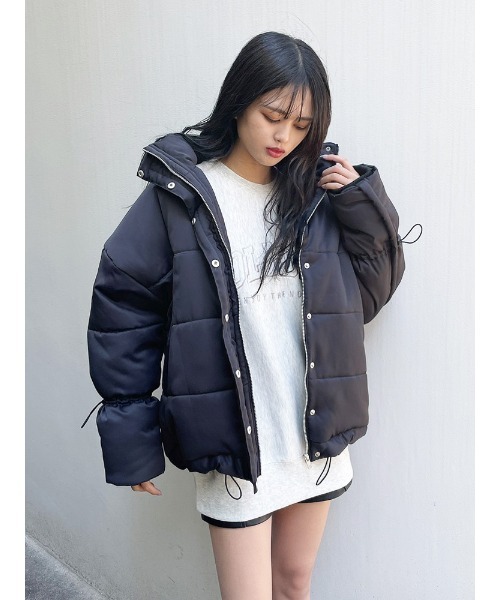 ENVYM（アンビー）の「スタンドカラーパディングＪＫ（その他アウター・レディース・アイボリー/ブラック・FREE）」の7枚目の写真