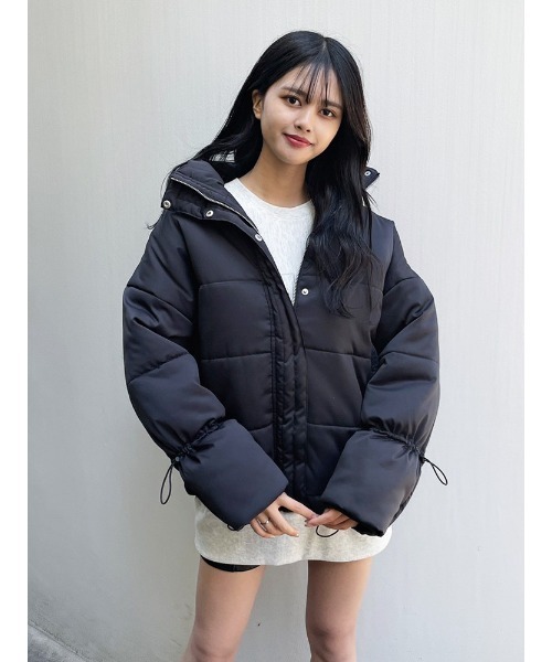 ENVYM（アンビー）の「スタンドカラーパディングＪＫ（その他アウター・レディース・アイボリー/ブラック・FREE）」の8枚目の写真