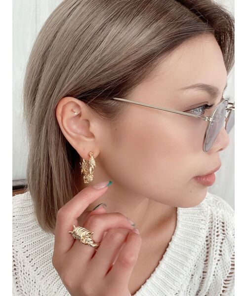 GYDA（ジェイダ）の「JEYSUS BARBED MIREピアス（ピアス（両耳用）・レディース・シルバー/ゴールド・FREE）」の4枚目の写真