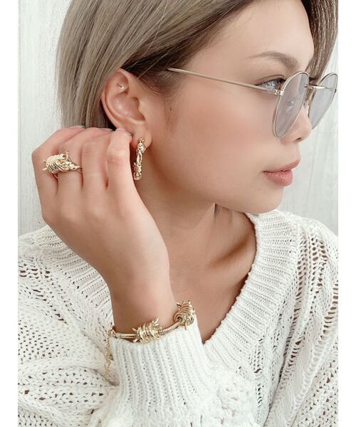 GYDA（ジェイダ）の「JEYSUS BARBED MIREピアス（ピアス（両耳用）・レディース・シルバー/ゴールド・FREE）」の6枚目の写真