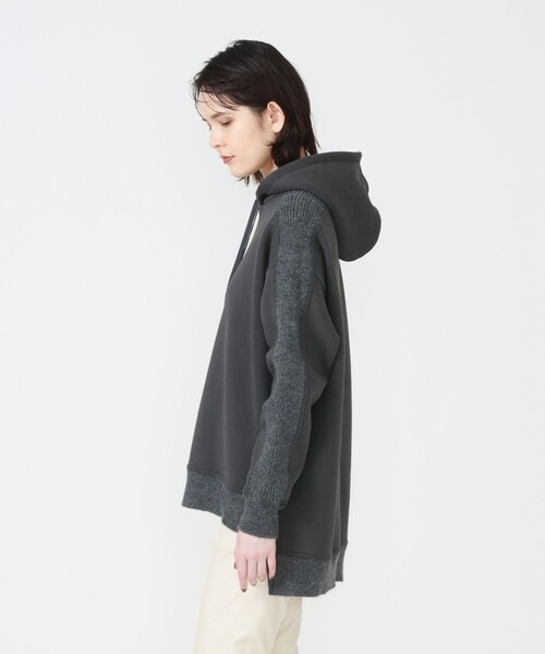 LOVELESS(ラブレス)の「リブコンビフーディ-(パーカー・レディース・チャコールグレー/ベージュ系その他・36)」の10枚目の写真