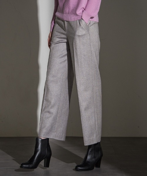 数量限定価格 セール ミックスツイードワイドパンツ その他パンツ La F ラエフ のファッション 最短翌日出荷 Arenatheatre Net