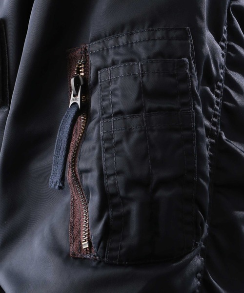 AVIREX（アヴィレックス）の「L-2 A.C.カスタム / L-2 A.C. CUSTOM / アヴィレックス / AVIREX（ミリタリージャケット・メンズ・ブラック/セージグリーン/ロイヤルブルー・MEDIUM/LARGE/X-LARGE/XX-LARGE）」の13枚目の写真