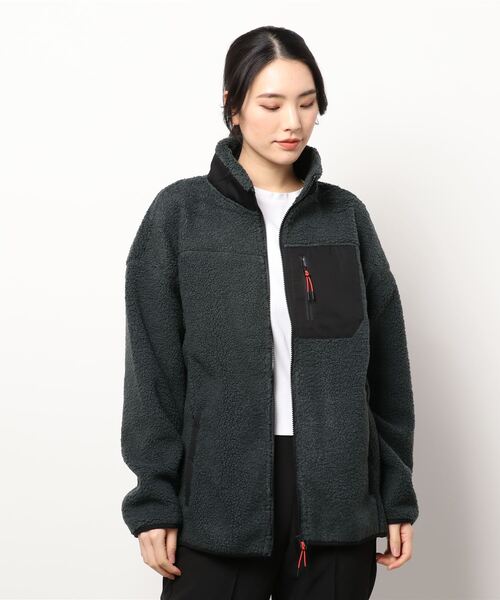 GIORDANO（ジョルダーノ）の「[ GIORDANO ] ボアフリーススタンドジャケット（ブルゾン・レディース・カーキ/グレー系その他/グレー・LARGE/SMALL/MEDIUM/X-LARGE/XX-LARGE）」の22枚目の写真