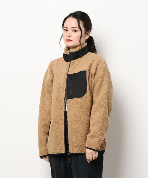 GIORDANO（ジョルダーノ）の「[ GIORDANO ] ボアフリーススタンドジャケット（ブルゾン・レディース・カーキ/グレー系その他/グレー・LARGE/SMALL/MEDIUM/X-LARGE/XX-LARGE）」の18枚目の写真