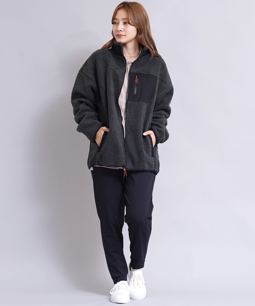 GIORDANO（ジョルダーノ）の「[ GIORDANO ] ボアフリーススタンドジャケット（ブルゾン・レディース・カーキ/グレー系その他/グレー・LARGE/SMALL/MEDIUM/X-LARGE/XX-LARGE）」の17枚目の写真