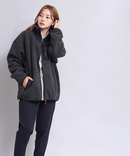 GIORDANO（ジョルダーノ）の「[ GIORDANO ] ボアフリーススタンドジャケット（ブルゾン・レディース・カーキ/グレー系その他/グレー・LARGE/SMALL/MEDIUM/X-LARGE/XX-LARGE）」の20枚目の写真