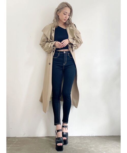 GYDA（ジェイダ）の「mix material layer トレンチコート（トレンチ 