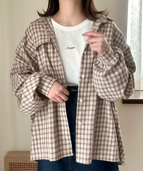 Cham.（チャム）の「ゆるだぼチェックシャツ（シャツ/ブラウス）」 - WEAR