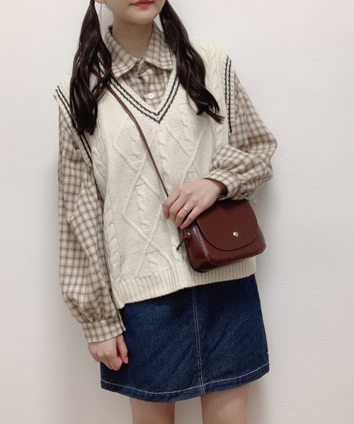 Cham.（チャム）の「ゆるだぼチェックシャツ（シャツ/ブラウス