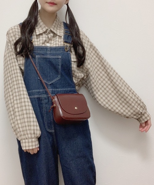 Cham.（チャム）の「ゆるだぼチェックシャツ（シャツ/ブラウス・レディース・ベージュ・FREE）」の19枚目の写真