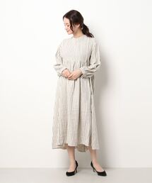 Samansa Mos2 | コットンリネン前後着ワンピース(ワンピース)